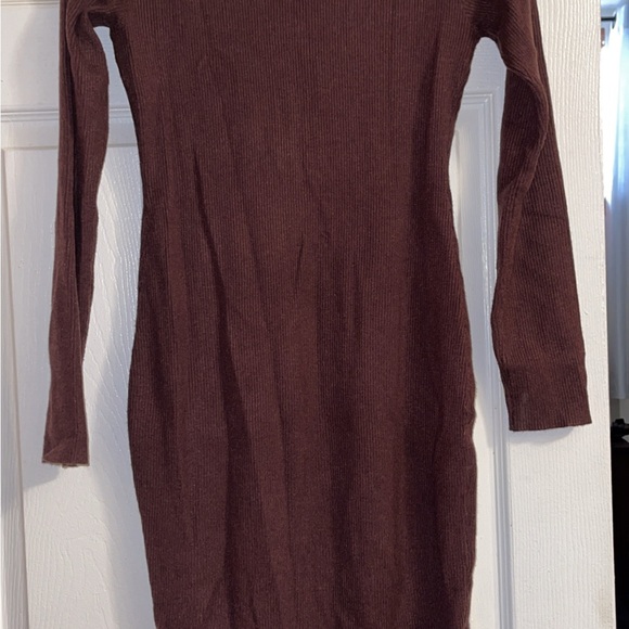 Rich Brown Knit Sweater and Rich Burgundy Knit Sweater Dresses - $20 each. - Picture 3 of 12
